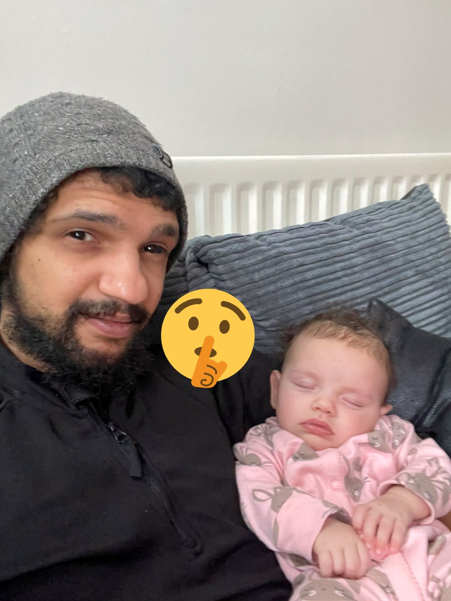 Enforcer4441's tweet photo. Spending quality time with my little one before work. Had lots of smiles,laughs. Now snuggled like up in my arms sound asleep #dontwannagotowork #happybaby https://t.co/kSBwMntwtE