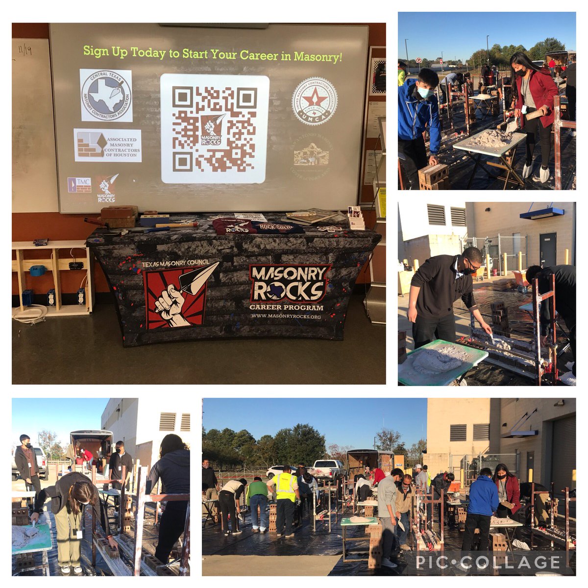BlansonCTEHS's tweet photo. They are back and ready to 🤘 rock on with our construction students! #BlansonBold #BlansonGold #BlansonReady  #MasonryROCKS #MakeItMatterMakeItHappen @BenIbarraCTE  @TXMasonry @AldineISD @AldineCTE @BlansonCTE_LMC @CTEHS_Seniors 
#AldineForward #AISD2College @XMRaldine https://t.co/8ILdiZtaBp