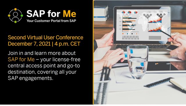OZZYGENIS's tweet photo. Join the Second Virtual User Conference on December 7 at 4 PM CET and discover more about #SAPforMe, its essential details and updates on new features, and first-hand experience report from a partner’s point of view. https://t.co/Ag2CVowd0w https://t.co/2PJVS6nES6