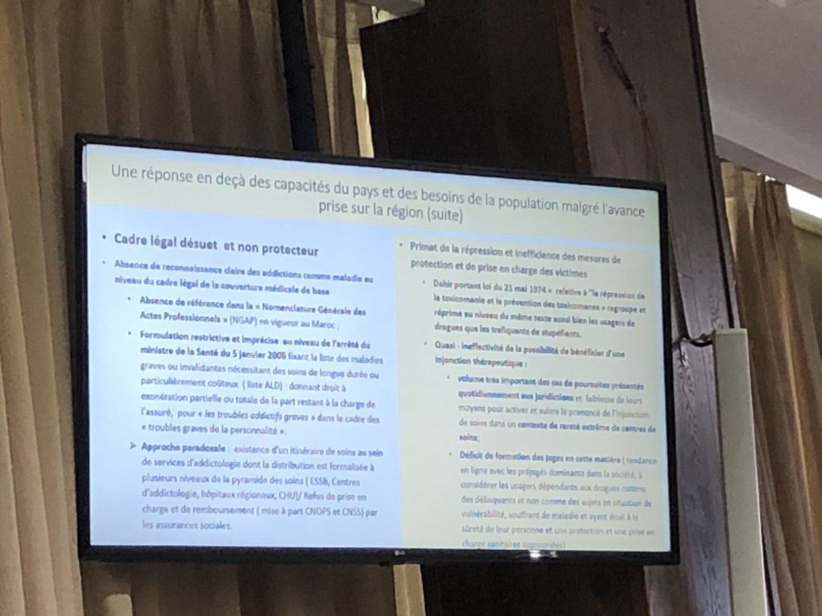TGHORFI's tweet photo. « Le cadre légal est désuet et non protecteur » ni la couverture médicale ni la santé publique ne prennent en charge convenablement ces maladies. En AG du @CESEMaroc 
#Addiction = consommation de substances et/ou d’activités ! https://t.co/ecogdzRgRf