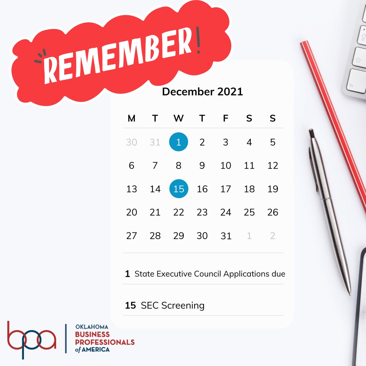 OklaBPA's tweet photo. Planning to run for state office? Don’t forget to submit your applications by Wednesday, December 1st at midnight. https://t.co/qf56uO7mS0