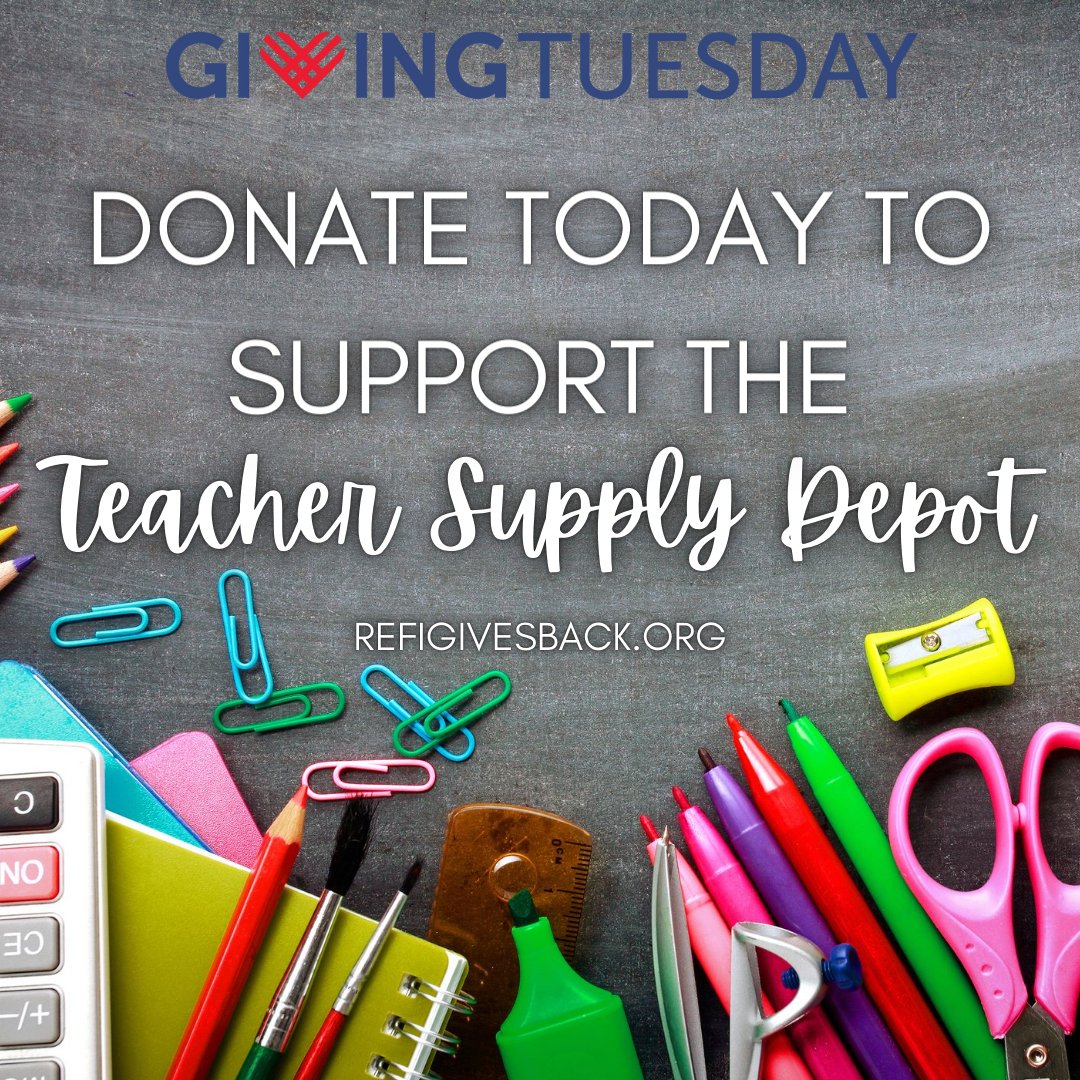 Give today to support RCPS teachers and students through REFI's Teacher Supply Depot. refigivesback.org/giving-tuesday…

#GivingTuesday #REFIGivesBack