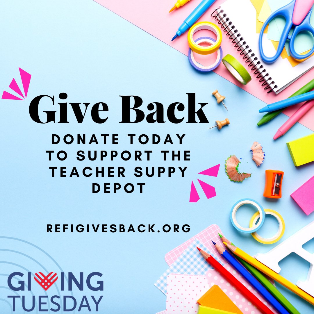 Did you know since August we've had 242 teachers and staff visit the depot to get supplies for their students and classrooms? Donate today to help us continue supplying the depot to support RCPS teachers and students! refigivesback.org/giving-tuesday…

#GivingTuesday #REFIGivesBack