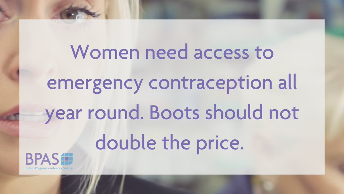 It is wrong that a woman in need of emergency contraception this time next week will be forced to pay double the price compared with a woman who needs this medication today. 

Tell <a href="/BootsUK/">Boots</a> to do the right thing:
bpas-campaigns.org/campaigns/ehc/…