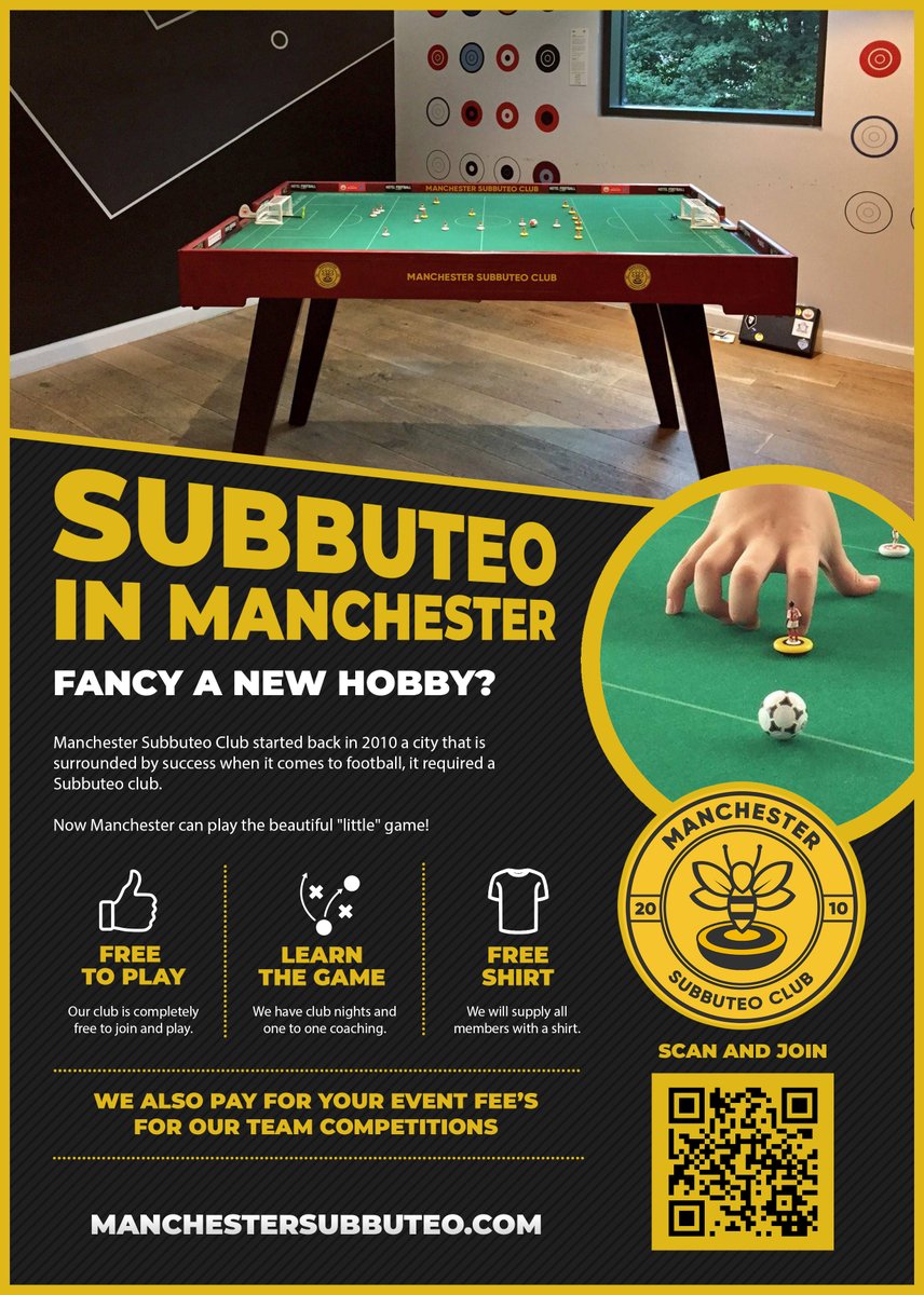 MancSubbuteo's tweet image. Fancy a new hobby?

Trust us, scoring a goal in Subbuteo is much more satisfying than on Fifa or Football Manager!

If your are interested or would like to know more you can DM us.

#Subbuteo #Manchester #Football