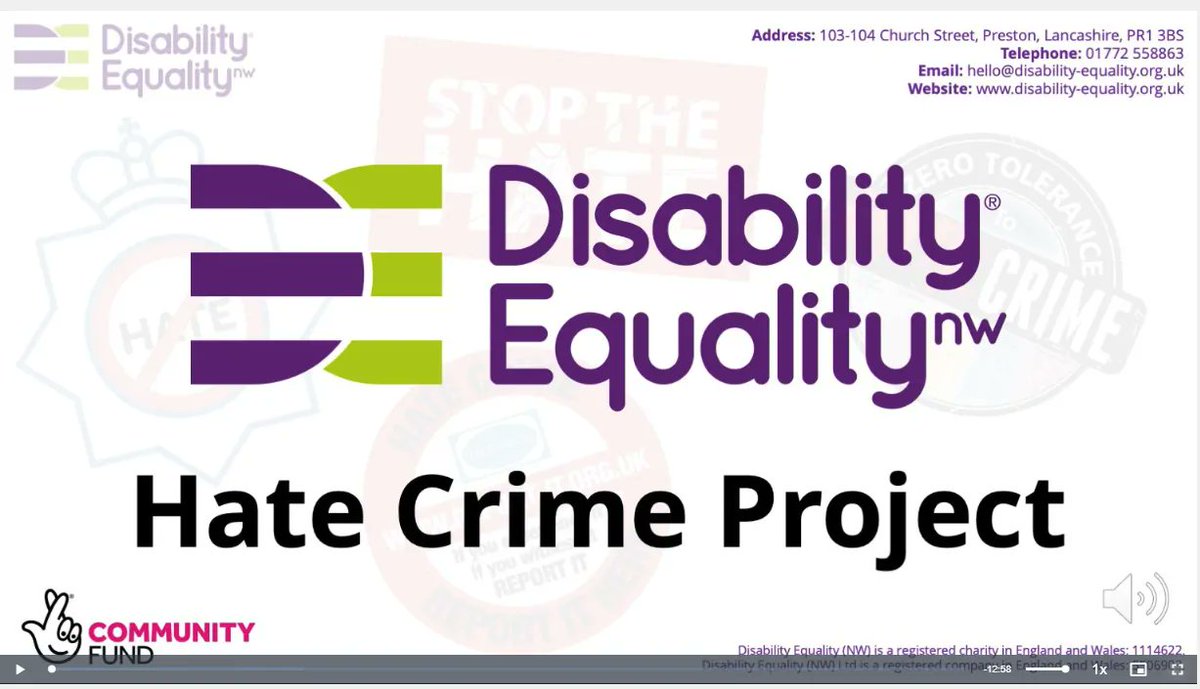 DIsabilityNW's tweet image. We created this video as a thank you to @TNLComFund for funding our 3 year #HateCrime project. 
Check out our impact video here...
buff.ly/3EbFvIM

Video with Audio Description here: buff.ly/3lidmrW 

Thanks as always to everyone who's supports us!! 💜 💜 💜