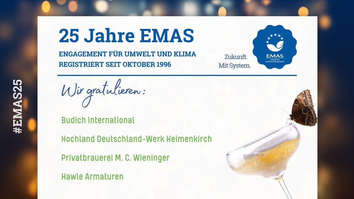 EMAS_Germany's tweet photo. Wir freuen uns über Ihr langjähriges Engagement für Klima und Umwelt und gratulieren zu 25 Jahren EMAS! 
#EMAS25
@hochland https://t.co/fvIy9OvblF