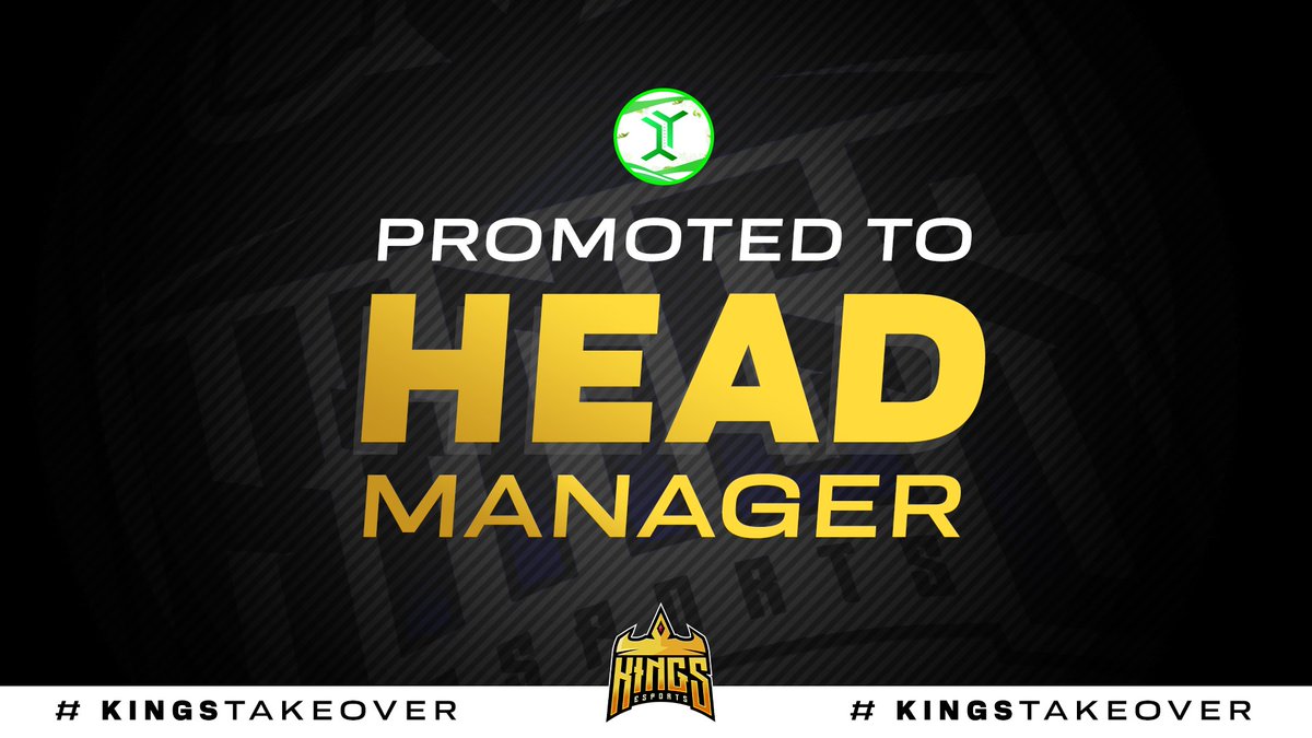 Extremely happy to announce that I've been promoted to the Head of Management at <a href="/KlNGSEsports/">KINGS Esports</a>.

#KINGSTAKEOVER