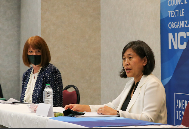 AmericanEfird's tweet photo. Ambassador Katherine Tai joined us in September for a roundtable discussion focusing on trade policy and the importance of the US textile industry to the overall economy. Read about the discussion here: https://t.co/y6h6HDUPsR

#AmericanTextiles #ElevateTextiles https://t.co/xp8OBGiDVg