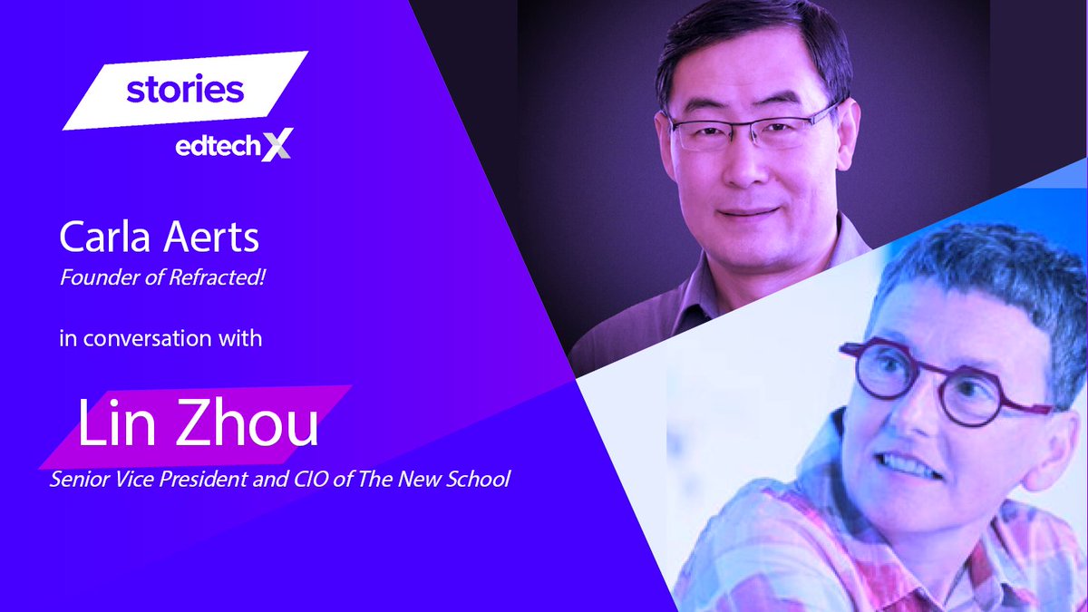 EdTechEurope's tweet photo. 🎥 Watch the next episode of #EdTechX Stories: Carla Aerts in conversation with Lin Zhou, Senior VP &amp; CIO of @TheNewSchool  on driving #educationinnovation through #informationtechnology, and leveraging #QuantumComputing at curriculum level. Watch here 👉 https://t.co/6mbrrrNq2N https://t.co/H24N3YfJ0f