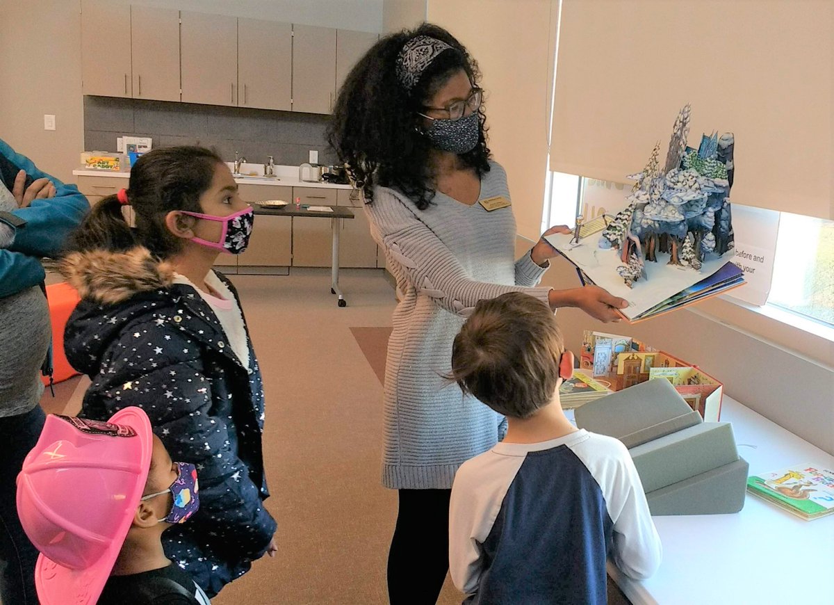 ksurarebooks's tweet photo. Our curator had a marvelous time facilitating a children's program at the North Cobb Regional Library called "Books with Surprises." Students interacted with the Bentley Museum's collection of historic of pop-up books and books with fore-edge paintings. #outreach https://t.co/E8PyvaPTsy