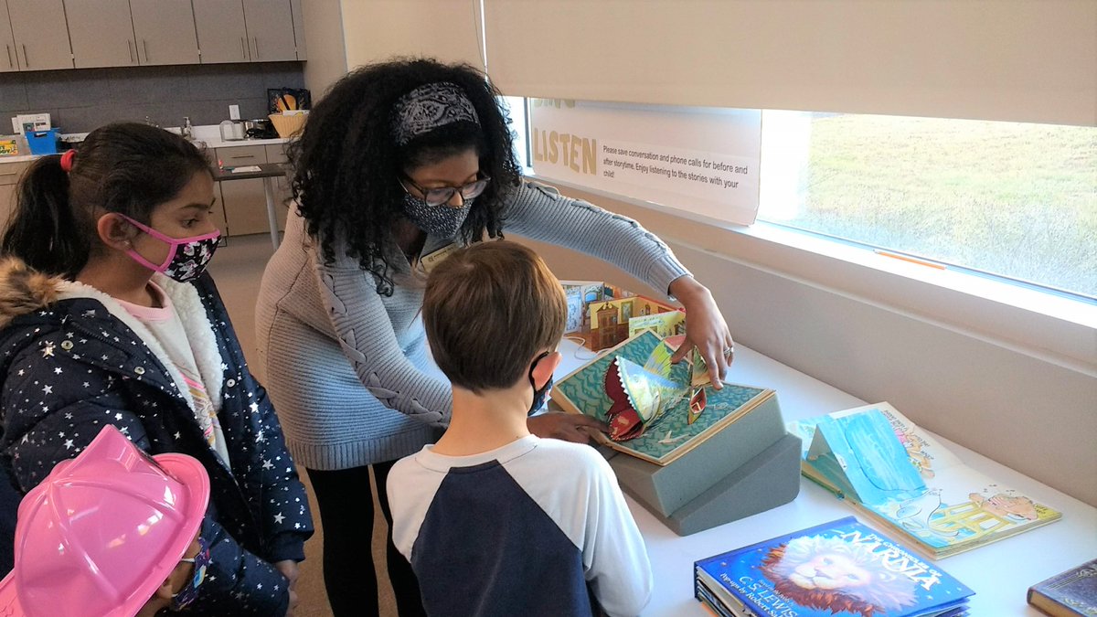 ksurarebooks's tweet photo. Our curator had a marvelous time facilitating a children's program at the North Cobb Regional Library called "Books with Surprises." Students interacted with the Bentley Museum's collection of historic of pop-up books and books with fore-edge paintings. #outreach https://t.co/E8PyvaPTsy