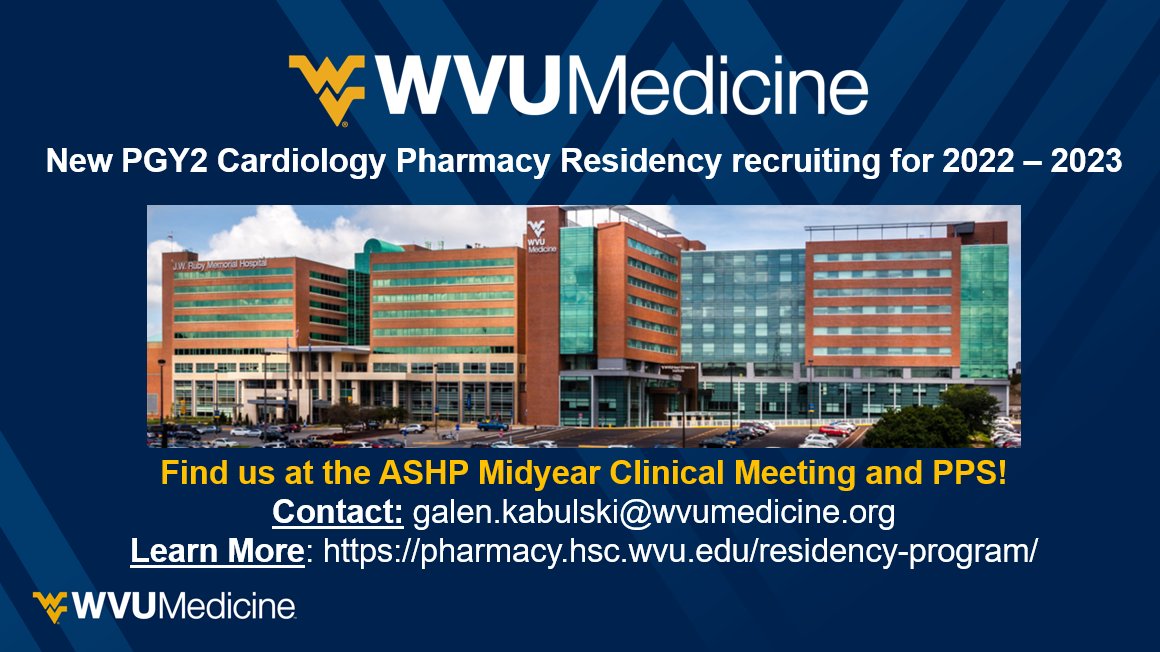 Looking for a PGY2 program in Cardiology? The mountains are calling! @WVUHPharmRes at <a href="/WVUMedicine/">WVU Medicine</a> is recruiting for the upcoming 2022 - 2023 academic year. Excited for someone to join our growing 🫀 team!