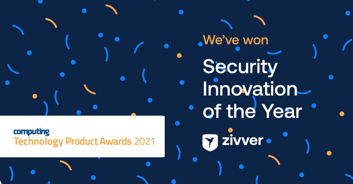 Zivver_EN's tweet photo. We’re delighted to be awarded Security Innovation of the Year in the @Computing_News Technology Product Awards. Thank you for your votes!

#innovation #award #informationsecurity #dataprotection #SaaS #zivver https://t.co/AJPYmp6jYi
