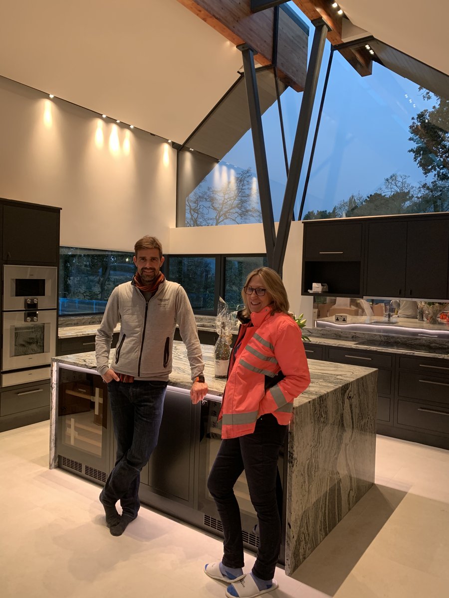 WincerKievenaar's tweet photo. James Rush joined the client with bubbles and flowers for the handover of this bespoke new home. Great to see happy client faces.
#bespokehome #suffolkarchitect #amazingkitchen #celebratewithbubbles https://t.co/umSSfF1lPH