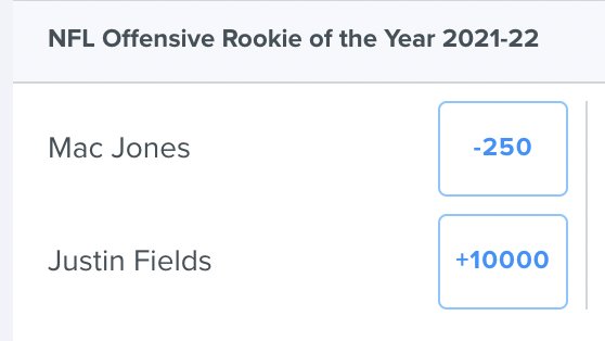 QuanNFL's tweet image. Happy Monday Twitter! 🤑

This time next week, he will be -400 or more!

#MacJones #RookieOfTheYear

Who listened to this GEM? 

#InQuanWeTrust #TheFuturesKing