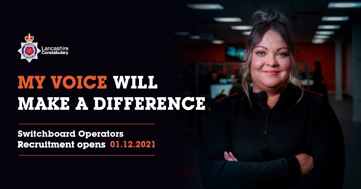 LancsPolRecruit's tweet photo. Switchboard Operator recruitment opens on Wednesday. If you are looking for a career change and want to know that the work you do will make a difference to people’s lives then this could be the perfect career for you.  Head to the link in the bio ⏫ to find out more! https://t.co/jrPW9yYvOb