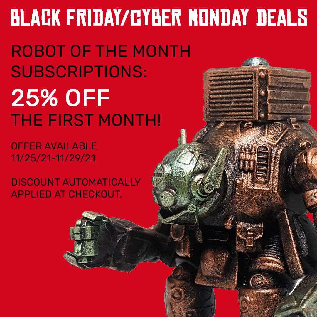 SnodgrassArt's tweet photo. Last chance to save on #ROTMC subscriptions and more! #bfcm #cybermonday #robots #artwork #toydesign #characterdesign #designertoy #arttoy https://t.co/eKsHMykRj0