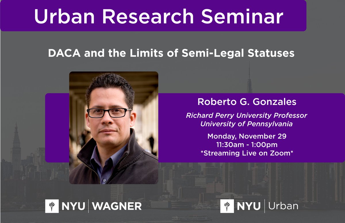 There is still time to register for today's Urban Research Seminar featuring @RGGonzales1 at 11:30am! Register here >> ow.ly/9nSw50GYoLV