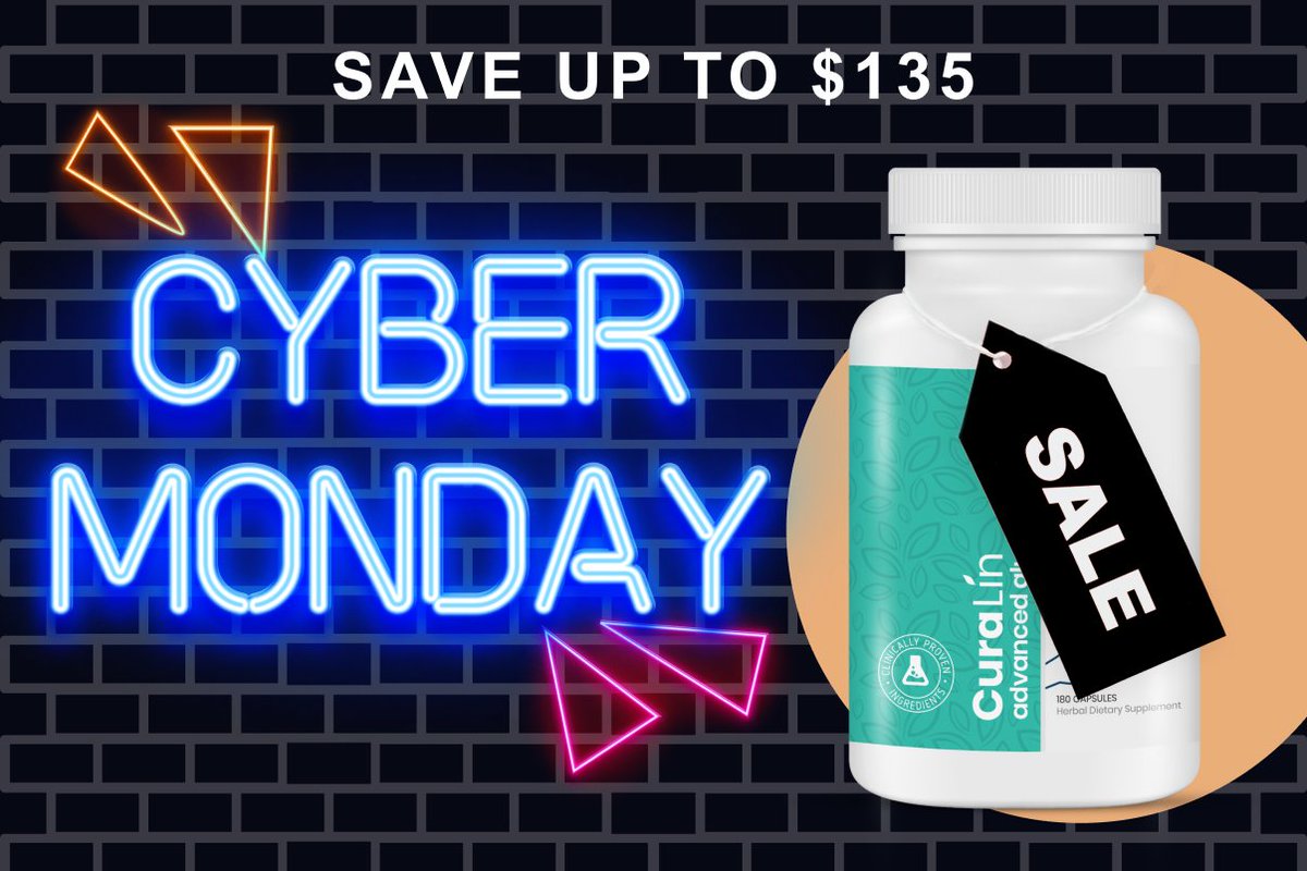 CuraLife's tweet photo. You Can Get CuraLin $135 CHEAPER on Cyber Monday 🦾🤖🦾
$7.50 Cheaper = CuraLin Single Unit
$45.00 Cheaper = CuraLin 3 Pack
$135 Cheaper = CuraLin 6 Pack
Place your order today!
The Sale is Ending Soon.
https://t.co/kX05uzjWKN https://t.co/el85FT9dpq