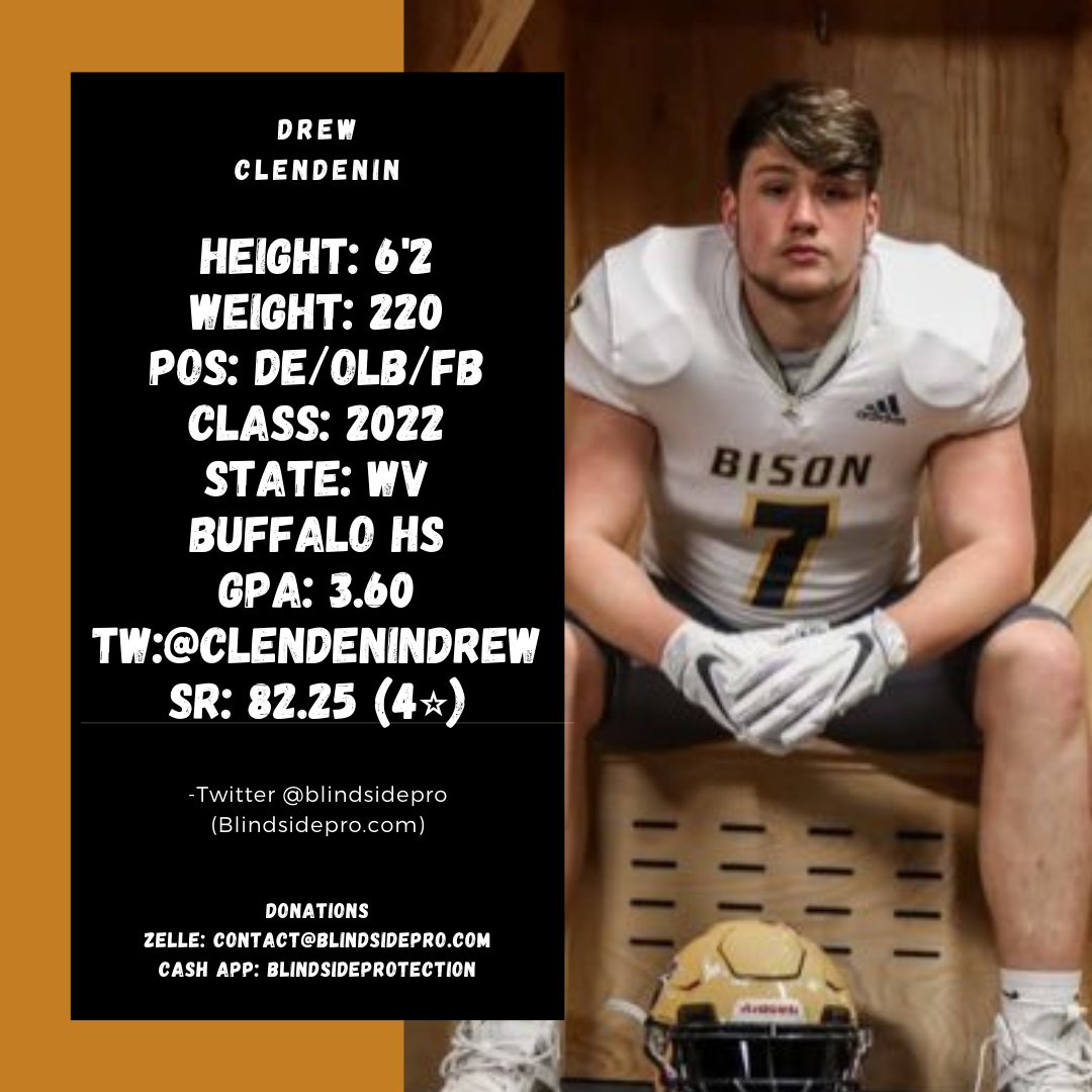 BrandonLeeFX's tweet photo. Shout-out to @ClendeninDrew. We are officially awarding him 4⭐(82.25) for his senior campaign. This man has an amazing get off and plays with great pad level. Check him out coaches! https://t.co/wECorZELhF Become a member and get your evaluation. https://t.co/kK6UxAhb8s #rtItBot https://t.co/UQTWVMV6JL
