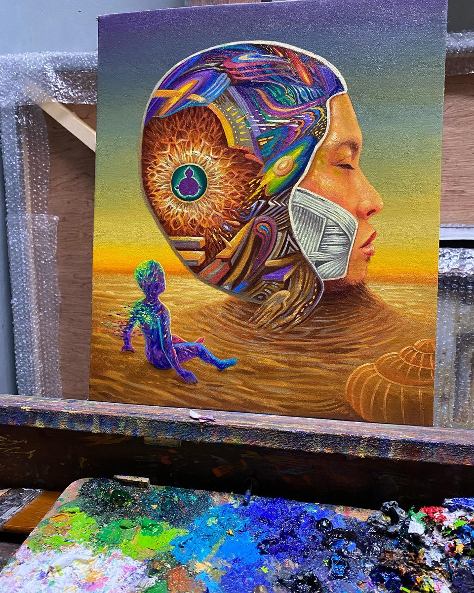 My piece for WOW x WOW “Labyrinth of Dreams” group exhibition.

“Artist in the making”
Oil on canvas
14x12inches
2021

#art #wowxwow <a href="/nftart/">NFTart</a> #painting