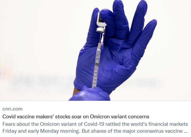 DavidLWindt's tweet photo. "shares of the major coronavirus vaccine makers were getting a boost from the latest pandemic jitters"
https://t.co/vmlvTytDBg
#PerverseIncentive
https://t.co/KWk5WwOm3Y https://t.co/ah2zO2bSUp