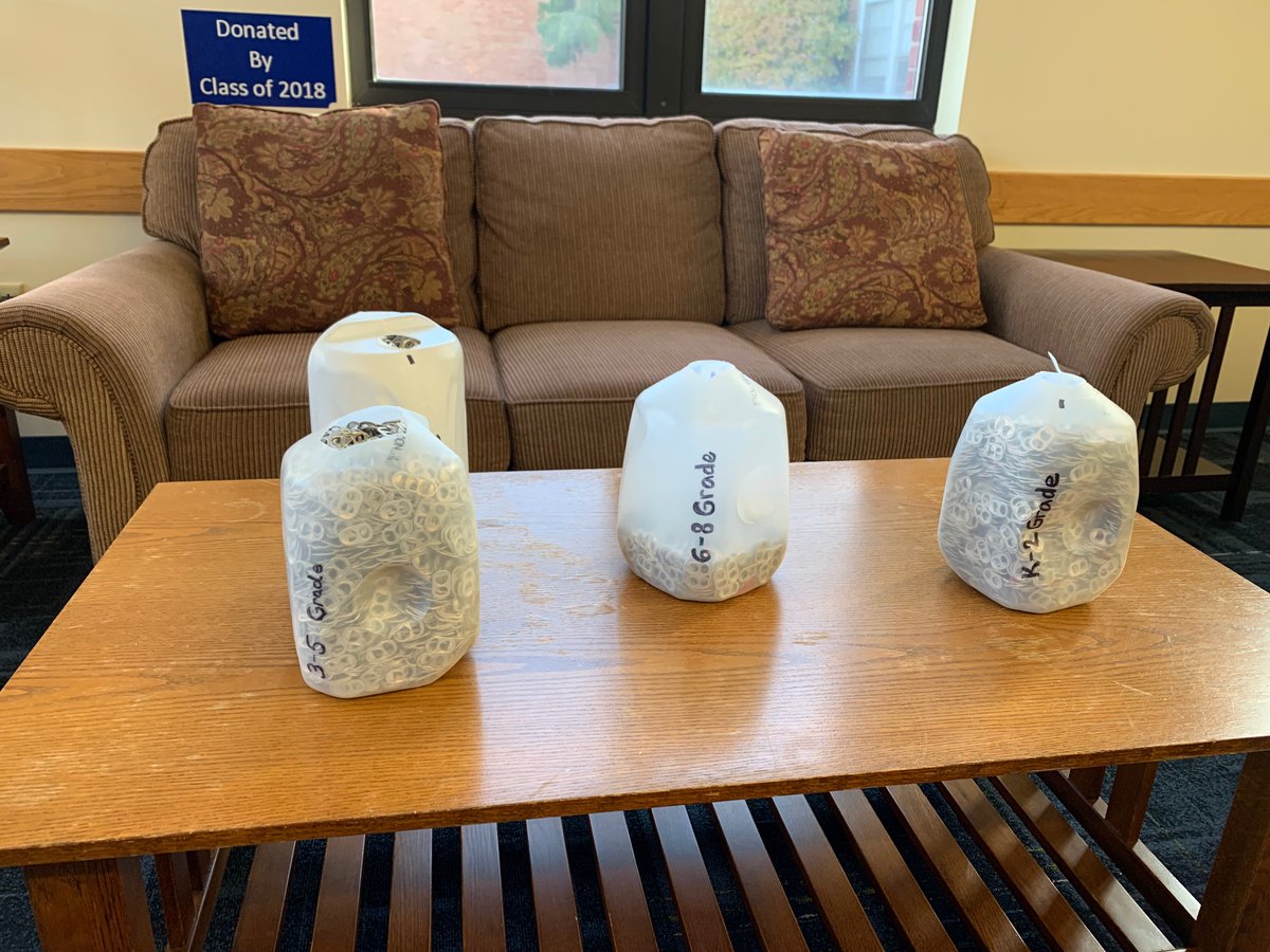 Ascension_K8's tweet photo. Did you know we're collecting pop tabs for the Ronald McDonald House?!  It's a contest between grades K-2, 3-5, and 6-8!  We're collecting until 12/17!!  Have your child drop their tabs in the containers in the lobby!!  #FaithfulAndStrong #GatorsAlwaysTogether https://t.co/vGvFcjv7FH