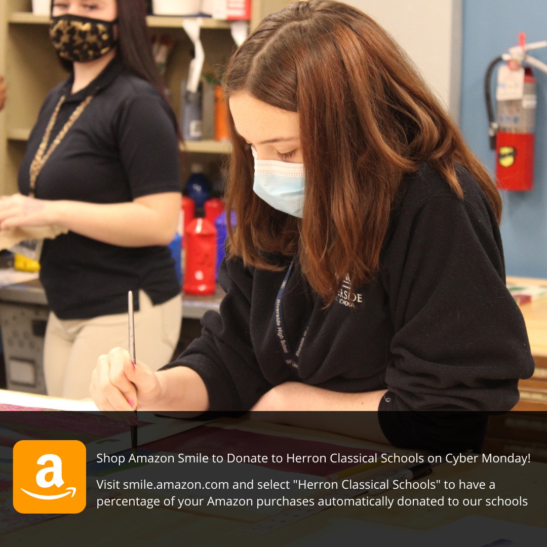Did you know that you can support Herron Classical Schools just by shopping on Amazon? 
With AmazonSmile a percentage of each of your purchases is automatically donated to a charity of your choice. Just designate "Herron Classical Schools" as your charity of choice. Thank you!