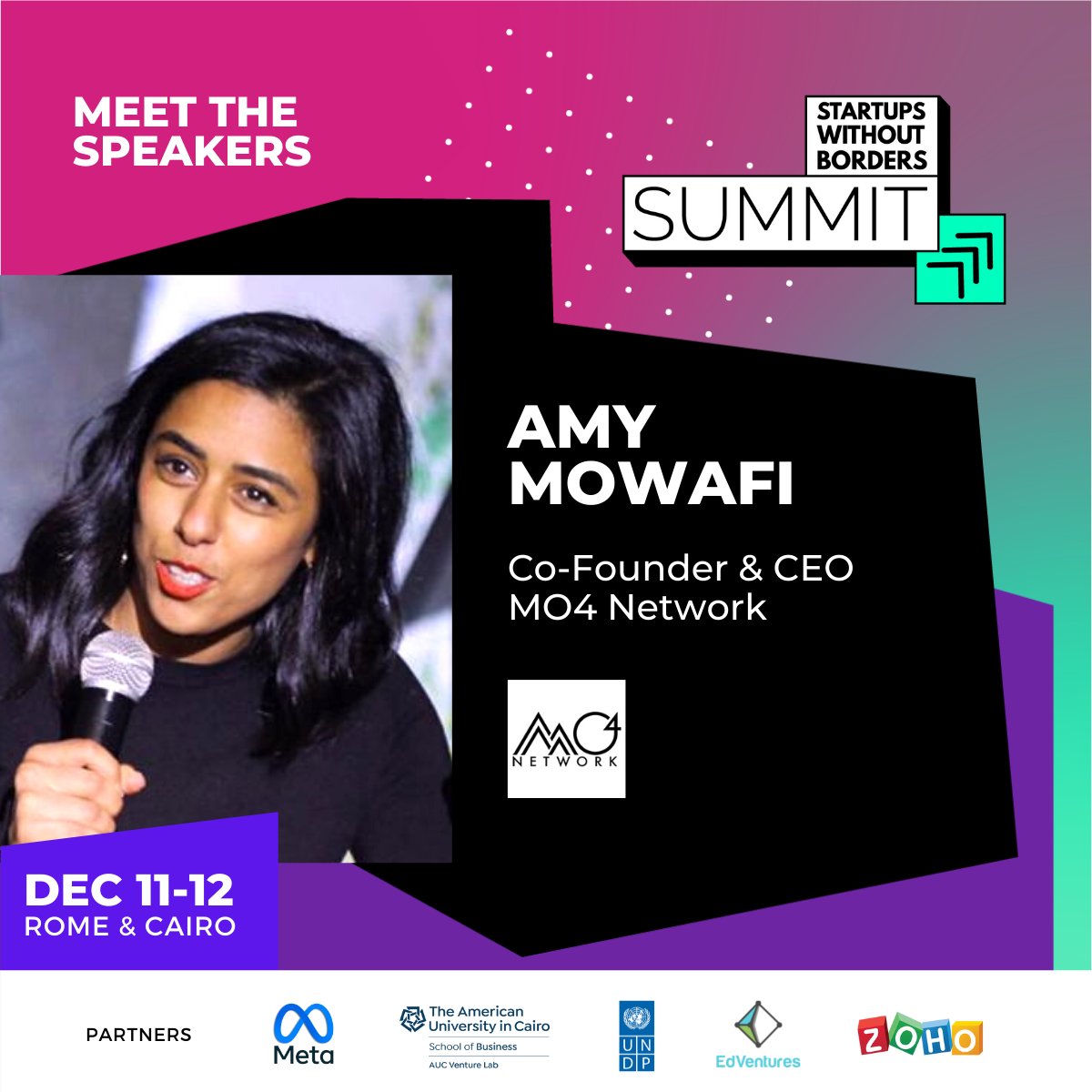 startupswb_com's tweet photo. We're super excited to have on board Amy Mowafi, as a speaker on the Startups Without Borders Summit 21.
Grab your ticket here:
https://t.co/LQ7gwFSv37
#swbsummit2021 #speakers #entrepreneurs #investors #worldtopstartupevents https://t.co/7xwlLme8O9