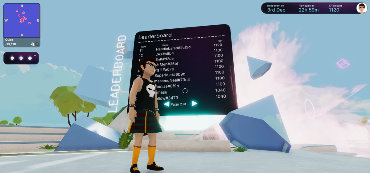 Climbing slowly up the leaderboard in Qube, now ranked 11th! 
Join me in Decentraland for your chance to win $BOSON <a href="/BosonProtocol/">Boson</a>. 

#DawnOfMetaverseCommerce

play.decentraland.org/?position=-78%… 61958084a99c8f6b5794d2b5