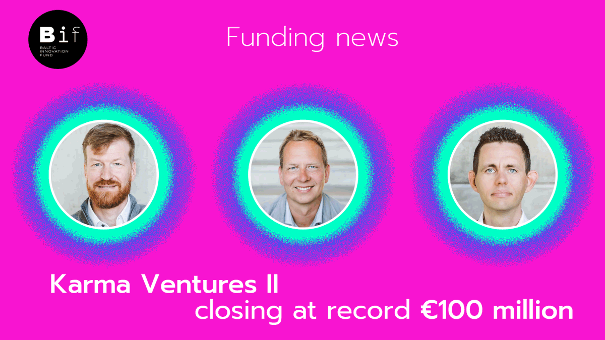 #Estonia 🇪🇪 <a href="/karmaventures/">karma.vc</a> closes new #VC fund at €100 million, the largest one to date originating from the #Baltics.💥 Investing in early stage #deeptech #startups. 🦾 The Baltic Innovation Fund (BIF2) managed by EIF is an anchor investor. bit.ly/3p7LRm1 via <a href="/tech_eu/">Tech.eu</a>