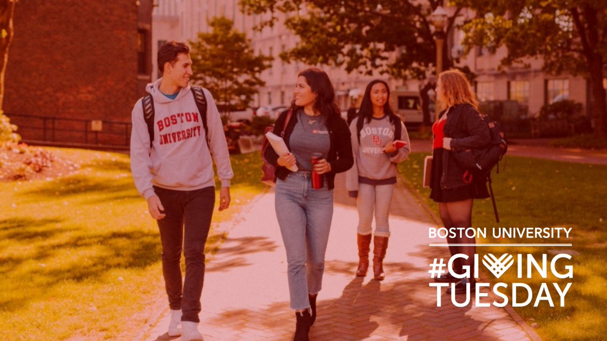 BU_Tweets's tweet photo. #FunFact: 100% of your gifts on #GivingTuesday will go to wherever you designate them? On November 30, choose a fund that’s close to your heart and give back to the BU community! https://t.co/q2gMheCYev