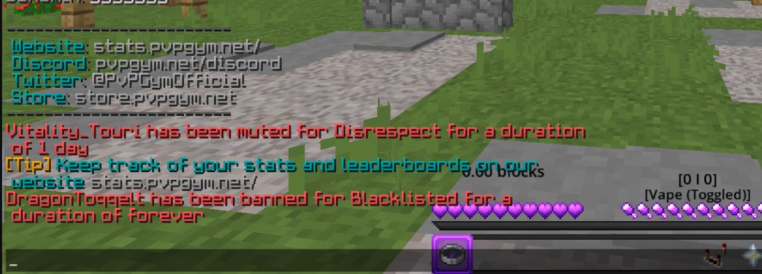 Wurde grade einfach auf PvPGym Blacklisted war zwar seit 2 Wochen nicht mehr auf dem Server aber gg