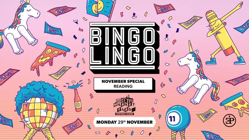 marketyardrdg's tweet photo. Tonight in Reading, don’t miss the insanely fun @bingolingo as they join us from 6pm (last entry 7.30pm). Final tickets available from https://t.co/prZiZs9K8O https://t.co/p16kG7rdQu