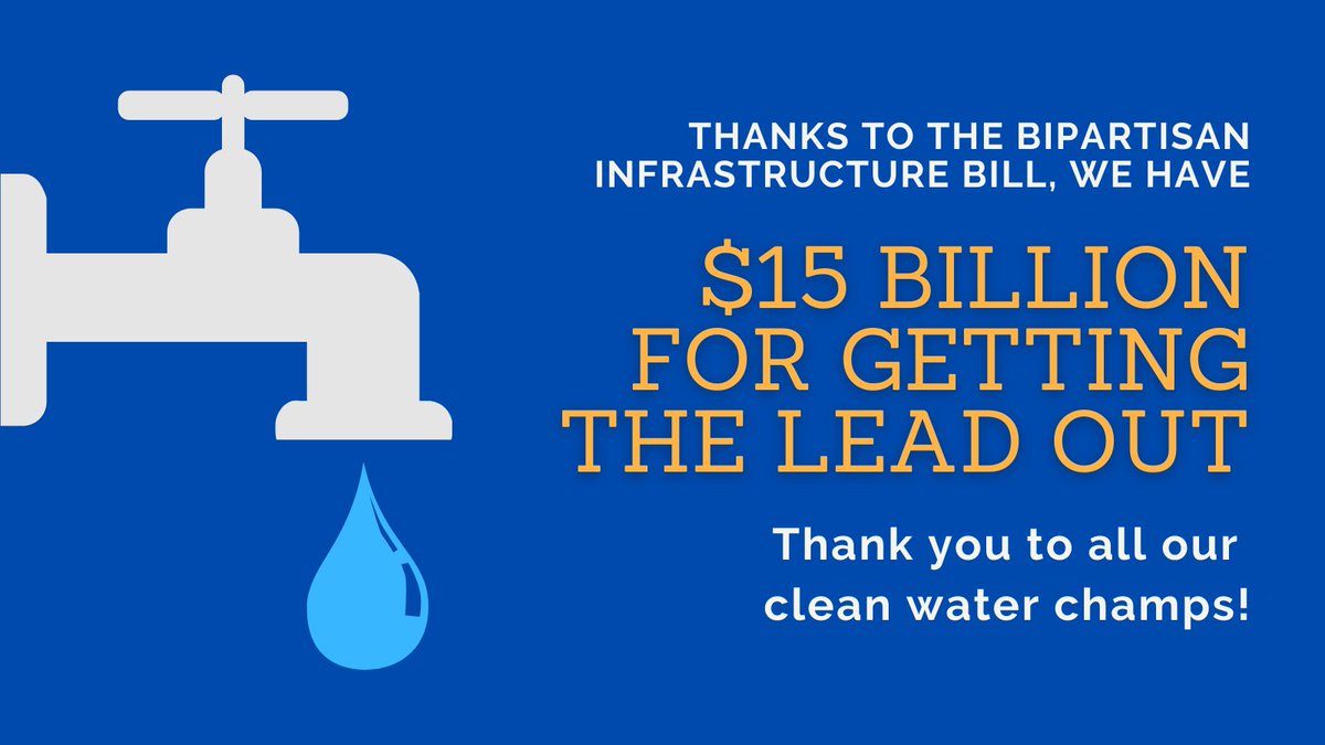 EnvironmentNH's tweet photo. We’ve been putting off water infrastructure for decades. This stops now thanks to @RepChrisPappas and @RepAnnieKuster. Let's #GetTheLeadOut of our kids’ drinking water. https://t.co/67mAkq6xhQ
