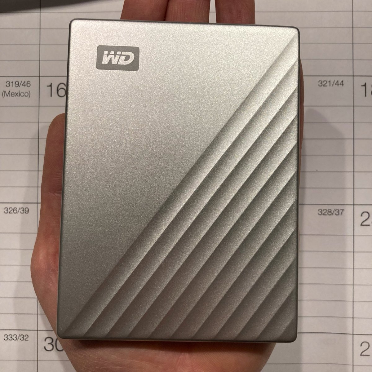 aarontao2's tweet photo. #MooresLaw in action. A 2 TB hard drive for $68 (in years past, I paid much more for much less), the thinnest, lightest, and cheapest one I’ve handled to date. I can’t help but marvel at little things like this and be reminded we live in extraordinary times. #HowInnovationWorks https://t.co/2aXeWywBgS