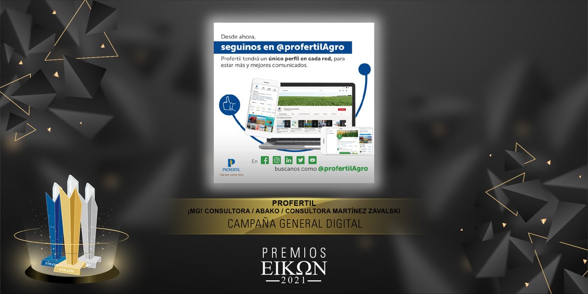 Las relaciones institucionales, el marketing y la comunicación interna se integran para generar conversaciones superadoras, que fortalezcan la identidad de <a href="/ProfertilAgro/">Profertil</a> 
Mirá aquí la campaña ganadora --> lnkd.in/dw_ejpsV
Junto a <a href="/Mg_Consultora/">¡Mg! Consultora</a> 
#eikon2021