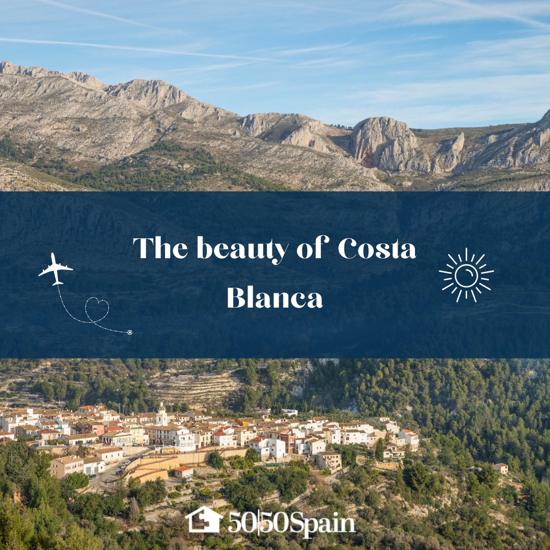 Costa Blanca is surrounded by a curtain of mountains to the north that run parallel to the sea. 

Sounds like heaven, right?

Right! If you’re looking to purchase a holiday home, we can set you up with a purchase partner.

Get in touch
5050spain.com

#costablanca