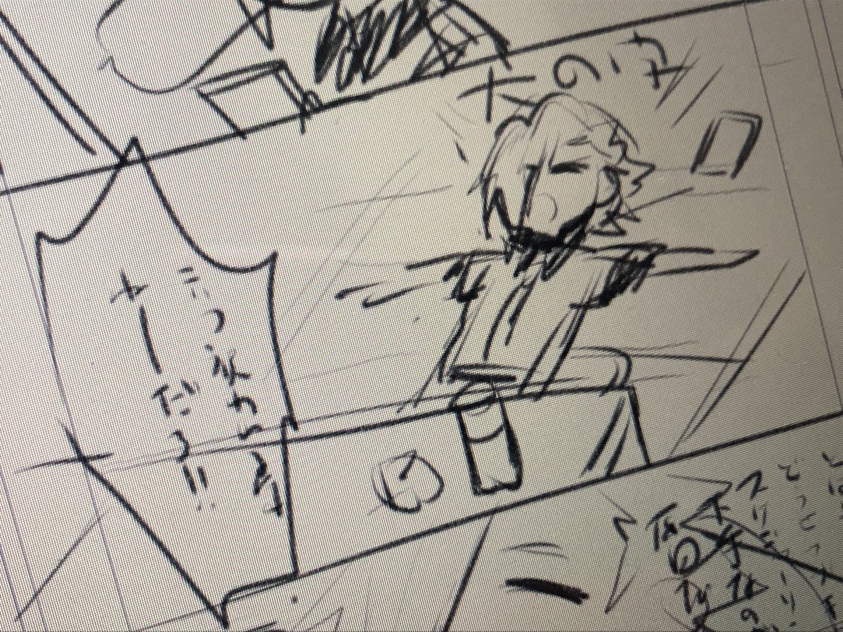 あまりにも汚いラフですね
明日自分で文字が読める気がしない 