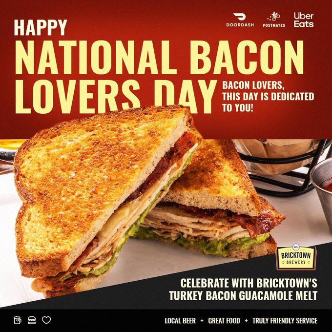 BTBreweryMO's tweet photo. We live for this holiday! Tomorrow is National Bacon Day ๐ฅ and we donโt want to brag, but our bacon is soooo delicious! ๐ ๐ฅ๐ฅ
#SpringfieldMO #LoveSpringfield https://t.co/8OGQ69dhi4