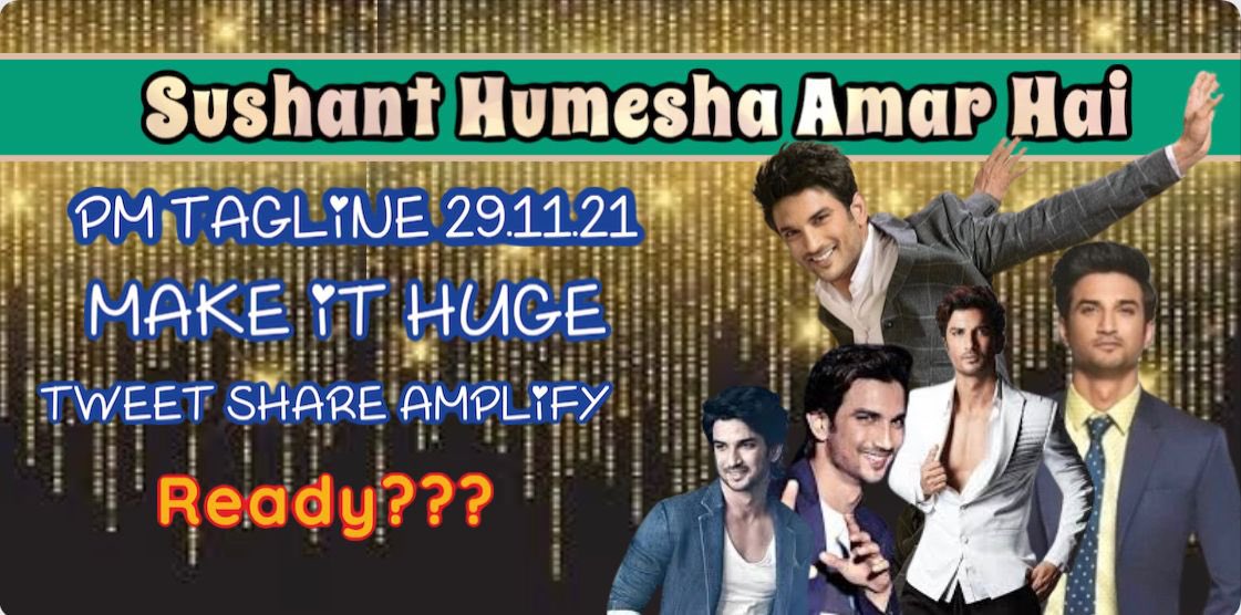 nilotpalm6's tweet photo. Sushant Yesterday
Sushant Today
Sushant Tomorrow 
Sushant Forever
Immortal Sushant
Sushant to infinity and beyond 

Evening Tagline

Sushant Humesha Amar Hai https://t.co/6lOZsF7NUx