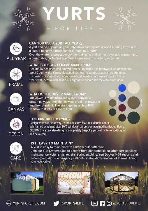 Yurts4Life's tweet image. Are you thinking about how a Yurt could fit into your world? 

Thought we would share this handy FAQ sheet, which may answer some of your questions.

#yurts #homeoffice #yogastudio #events