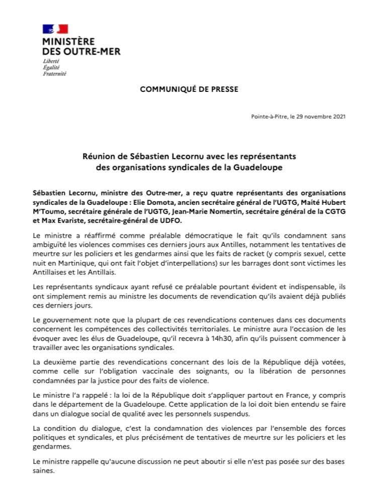 Préfet de Guadeloupe tweet media