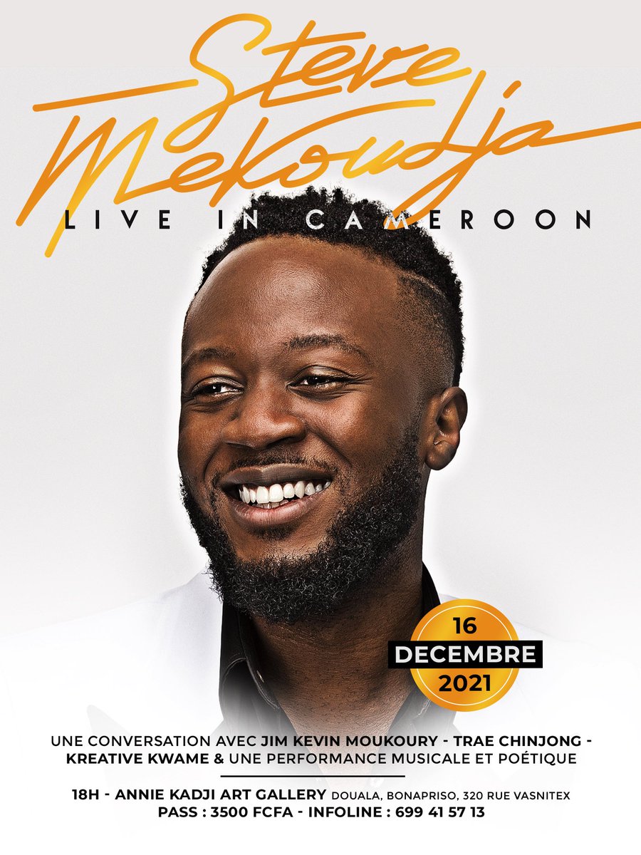 alakaoloko's tweet photo. Ma dernière création visuelle sur l’affiche officielle du live de @stevemekoudja au Cameroun ce 16 décembre 2021 à la Galerie Annie Kadji Art dès 18h

#thinkoriginal #doevenmre #AO https://t.co/cJ2bLMaJi3