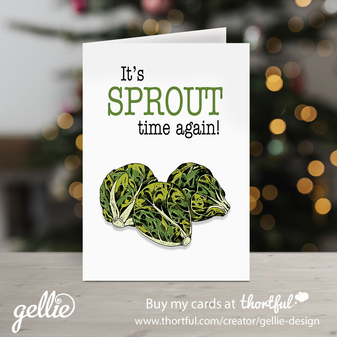 GellieDesign's tweet photo. It's Sprout Time Again!
New hand drawn Christmas card for all sprout lovers and haters!

Take a look at all my Christmas cards with @thortful here👇
https://t.co/puZWi23qPO

#thortfulcards #thortfulcreator #christmascards #christmas #sprouts #itssprouttimeagain https://t.co/yxHOlzhrWj