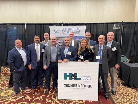 BccEngineering's tweet photo. Our group had the honor of attending the 2021 Georgia Transportation Summit. We are very excited to see such great industry turnout and to learn about all the important transportation projects coming to Georgia. Heath &amp; Lineback together with BCC Engineering – Stronger in Georgia https://t.co/EHg7fLxZqL