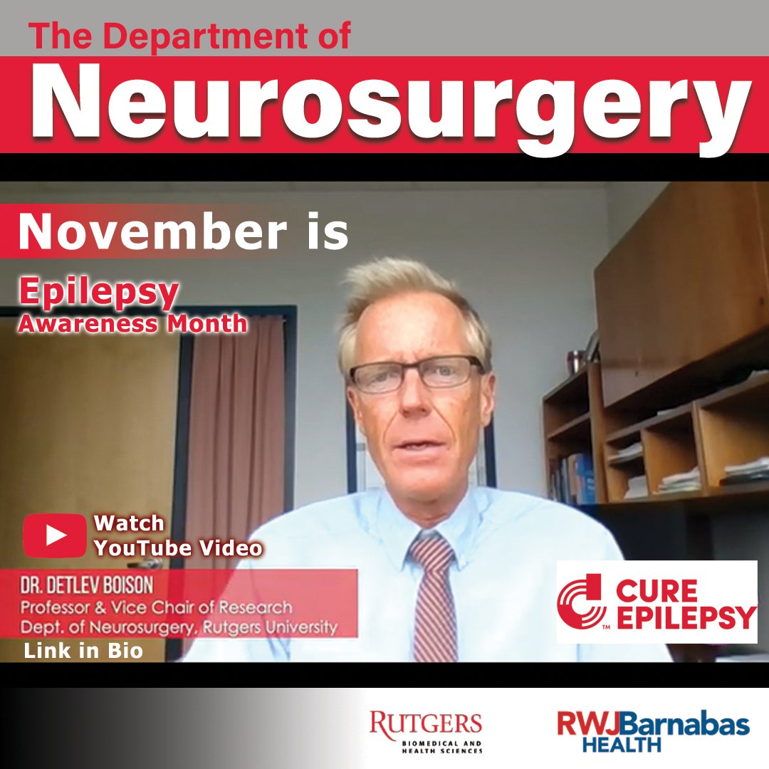 Dr. Boison participated in the Treatment Resistant Epilepsy Research Impact video on the CURE epilepsy website, Watch Video Click Link lnk.bio/RutgersNeurosu… #epilepsy #adenosine #CUREepilepsy #neurosurgery #brain #brainhealth
9m