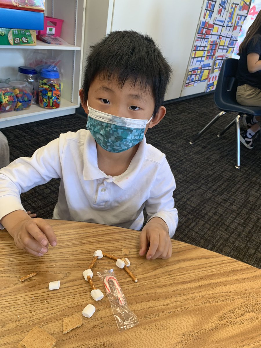 mrsyullee's tweet photo. @LongleyWayLions kinders tinkering with graham crackers, pretzels, marshmallows and candy cane to build a trap for an elf! #holidayseason #howtocatchanelf https://t.co/3aa0KPV1fJ