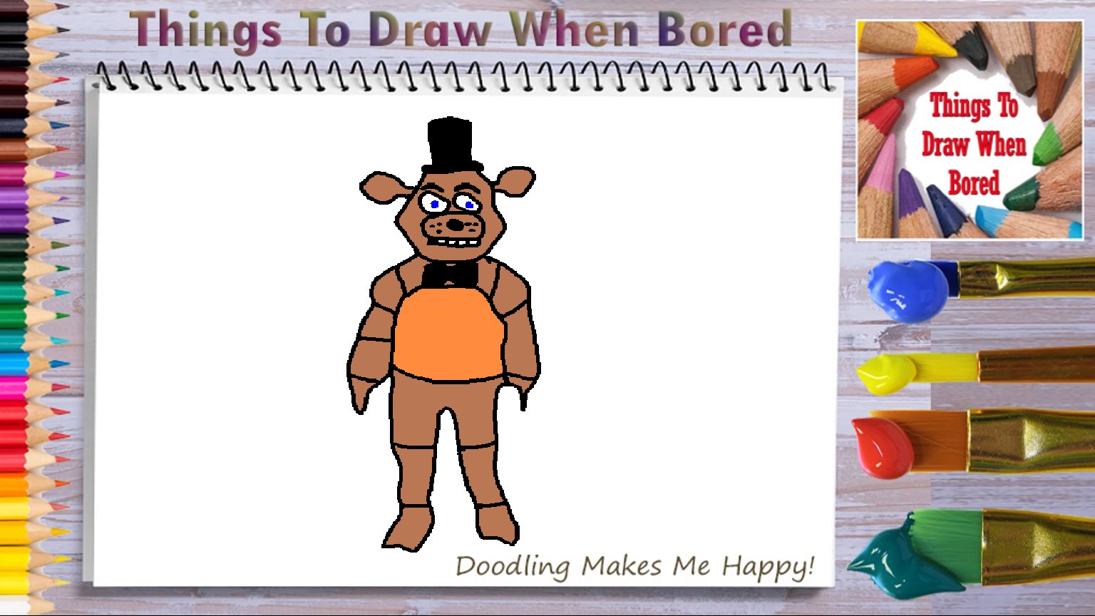 How to draw Freddy from FNAF 